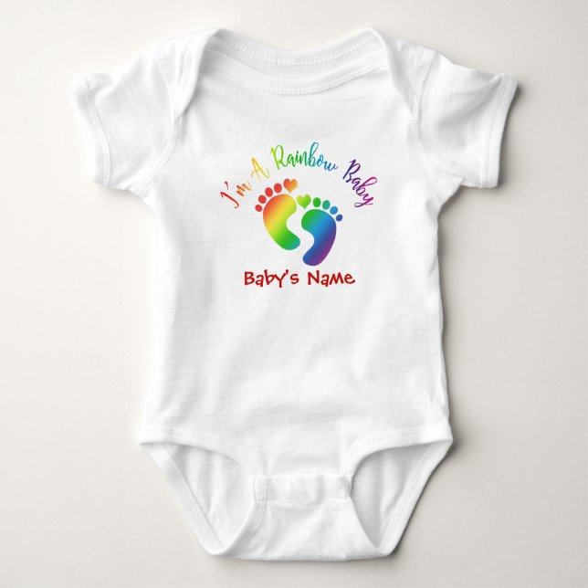 Personifierad I-förmiddag en regnbågebabyBodysuit T-shirt (Framsida)