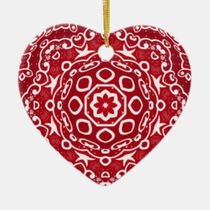 Personifierad Kaleidoscopic hjärta Ornament.1 Julgransprydnad Keramik