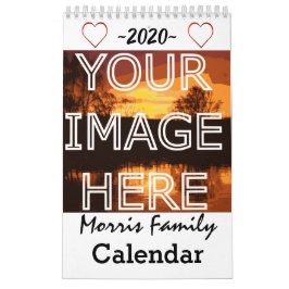 Personifierad kalender för fotoUploadfamilj