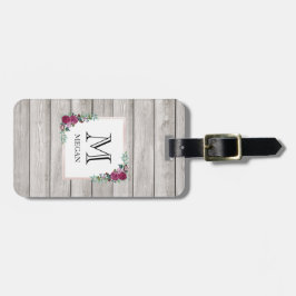 Personifierad lantlig ljus wood blom- bagagemärkre bagagebricka