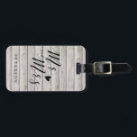 Personifierad lantlig wood bagagemärkre bagagebricka<br><div class="desc">En gullig bagagemärkre gör det lättare att spot ditt hänger lös! Detta är special designat för nygift person firar smekmånad,  årsdagar och mer.</div>