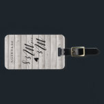 Personifierad lantlig wood bagagemärkre bagagebricka<br><div class="desc">En gullig bagagemärkre gör det lättare att spot ditt hänger lös! Detta är special designat för nygift person firar smekmånad,  årsdagar och mer.</div>