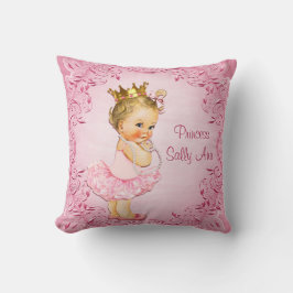 Personifierad lite Princess Ballerina Rosa Kudde