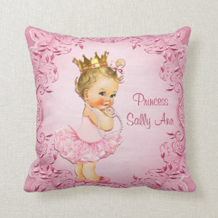 Personifierad lite Princess Ballerina Rosa Kudde