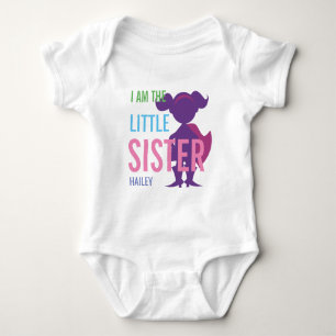Personifierad lite systersuperherosilhouette t shirt