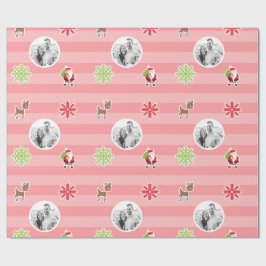 Personifierad ljusröd julteckendesign presentpapper