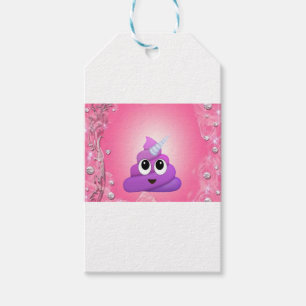 Personifierad Magical UnicornPoop Emoji Presentetikett