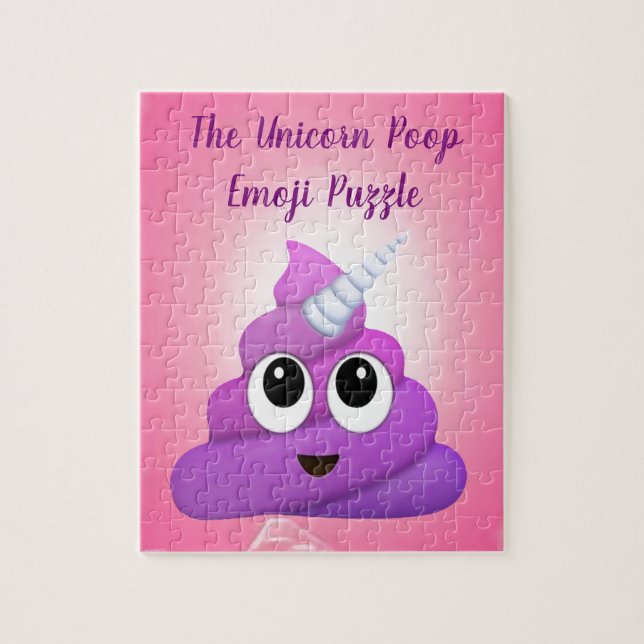 Personifierad Magical UnicornPoop Emoji Pussel (Vertikal)
