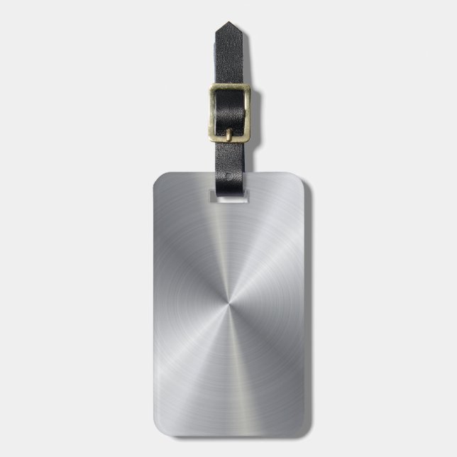 Personifierad metallisk radiell struktur 2 bagagebricka (Vertikal Framsida)