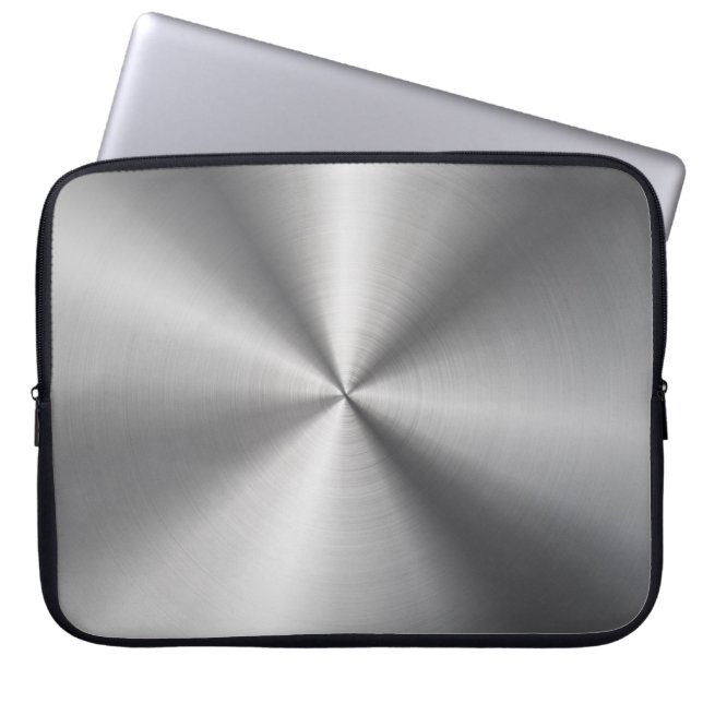 Personifierad metallisk radiell struktur laptop sleeve (Framsidan)
