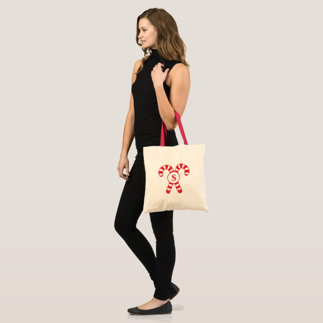 Personifierad Monogrammed candy canejul Tygkasse (Fram (modell))