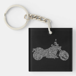 Personifierad motorcykelkeychain