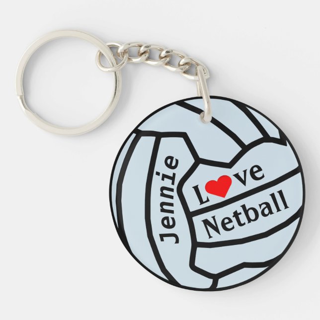 Personifierad Netballnyckelring för boll design (Framsidan)