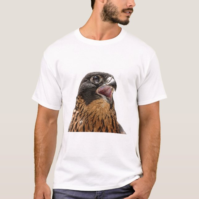 Personifierad Peregrine falk T Shirt (Framsida)