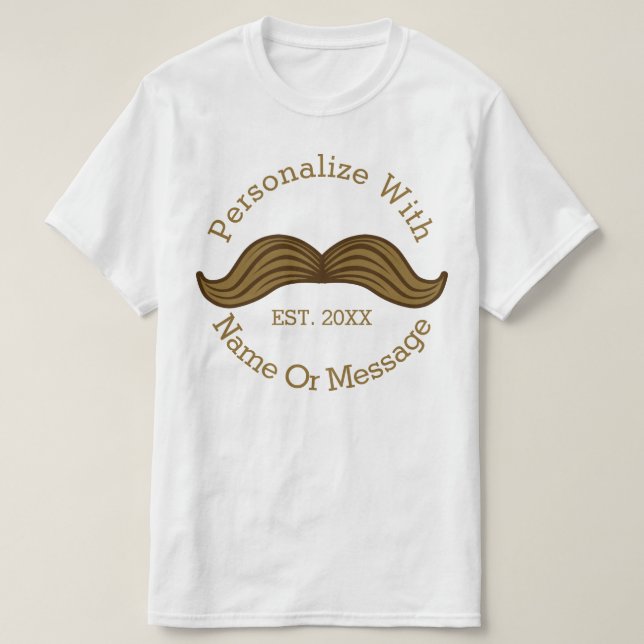 PERSONIFIERAD Retro mustasch T Shirt (Design framsida)