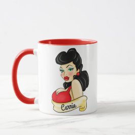 Personifierad Retro pinuptatuering Mugg