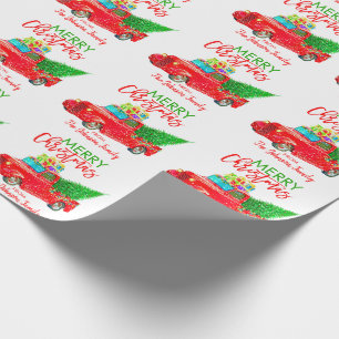 Personifierad Retro varubillastbiljulgran Presentpapper