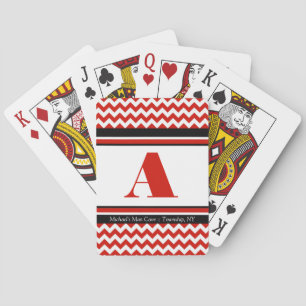 Personifierad röd sparre leka kort spel kort