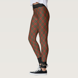Personifierad röd svartsolbrännapläd med leggings