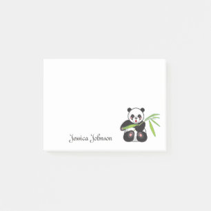 Personifierad rolig fet Pandaanteckningsblock Post-it Block