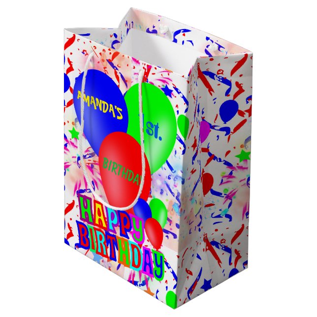 Personifierad rolig grattis på födelsedagen (Baksidan Vinklad)