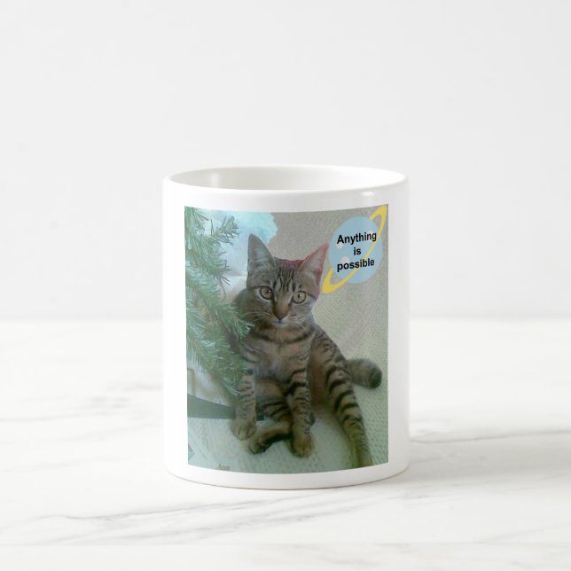 Personifierad rolig kattmuggar kaffemugg (Center)