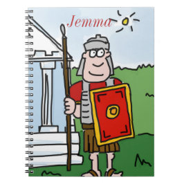 Personifierad "Romans" historieanteckningsbok Anteckningsbok Med Spiral