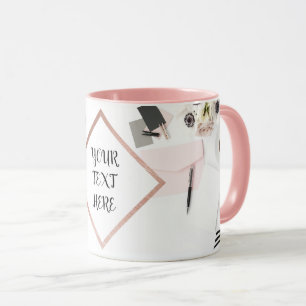 Personifierad rosa guld- mugg för modern design