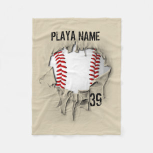 (Personifierad) sönderriven baseball, Fleecefilt
