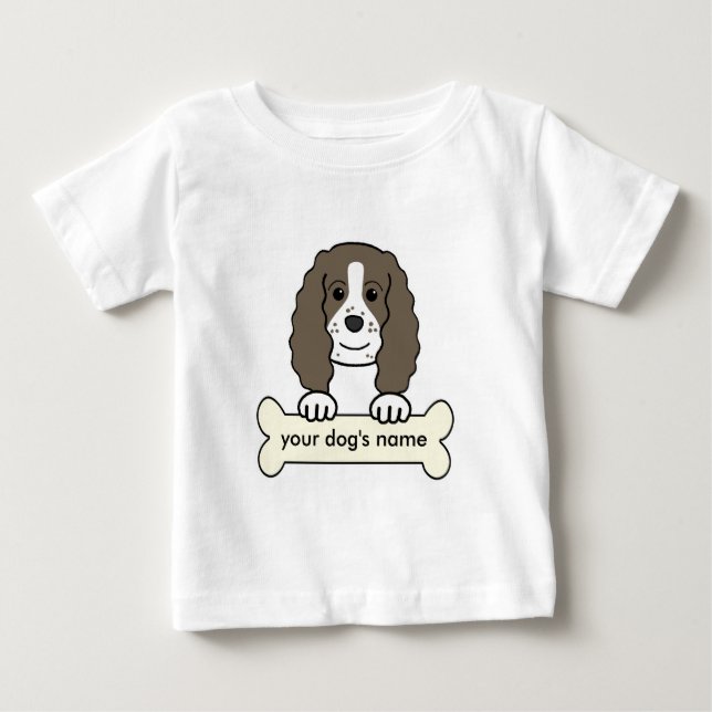 Personifierad Spaniel för engelsk Springer Tee (Framsida)