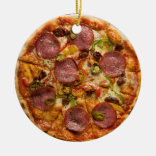 Personifierad suverän Pizza Julgransprydnad Keramik