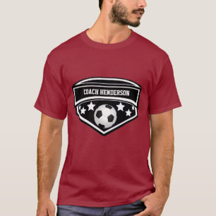 Personifierad svartvit fotbolllagledare tee shirt