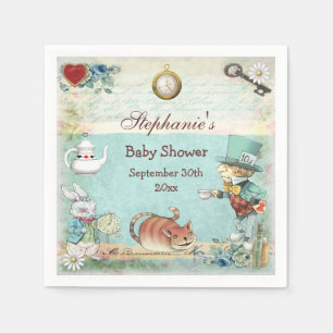Personifierad tokig Hatterbaby shower Pappersservett