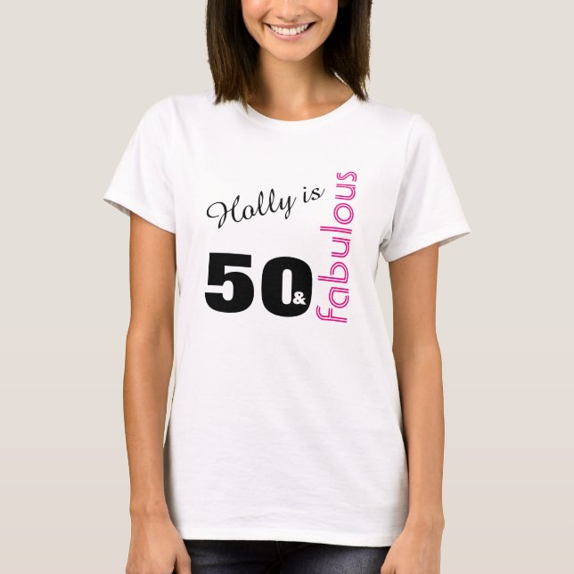 Personifierade 50 och sagolik Themed 50th Tee Shirt (Framsida)