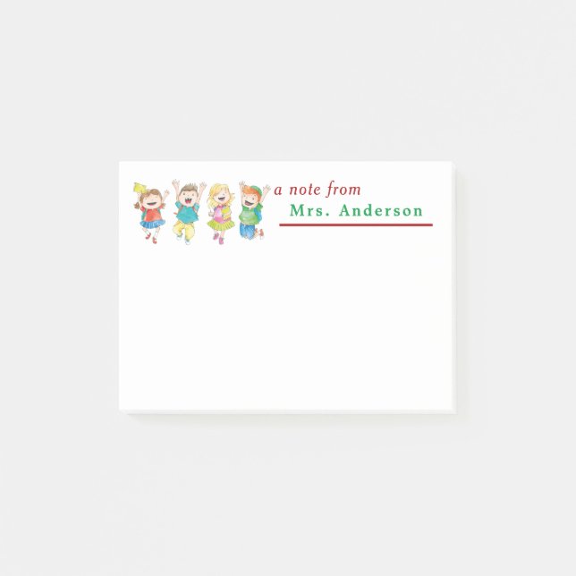 Personifierade en notera från lärare post-it block (Framsida)