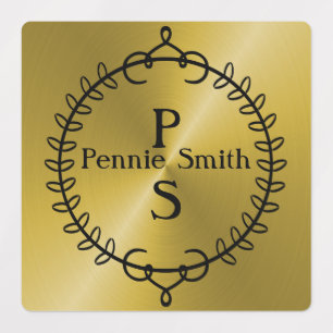 Personifierade guld- beställnings- klistermärke