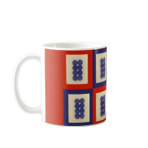 Personifierade lyckliga blått åtta rullar Mahjong