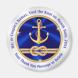 Personifierade nautiska bröllopfavörer, binder magnet