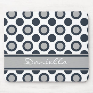 Personifierade svartvita Mousepad:: Polka dots Musmatta