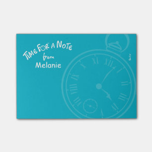 "Personifierade Time för en notera" posta-honom Post-it Block