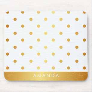 PERSONIFIERAR den GULD- POLKA DOTS för Faux Musmatta