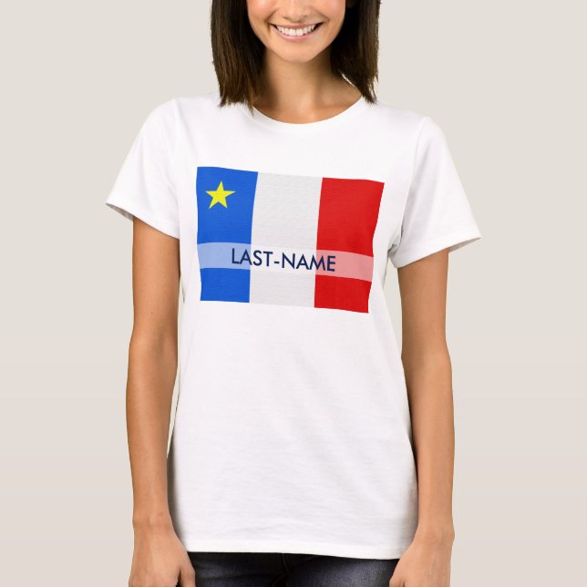 Personifierar det Acadian bedrövad Grunge för T-shirt (Framsida)