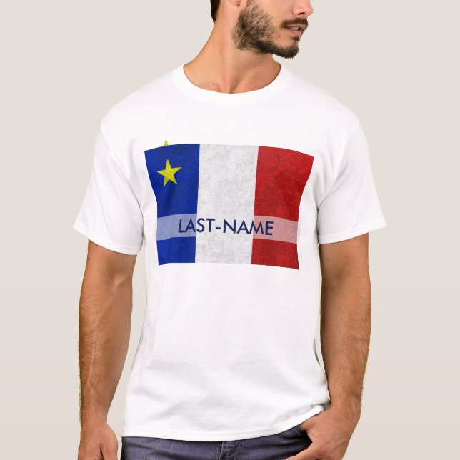 Personifierar det Acadian bedrövad Grunge för Tee Shirt (Framsida)