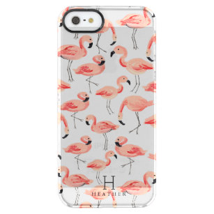 Personifierat   Flamingoparty Clear iPhone SE/5/5s Skal