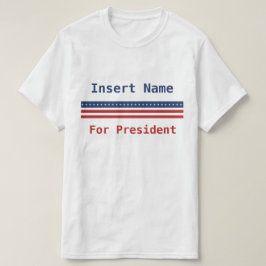 Personifierat för president t-shirt
