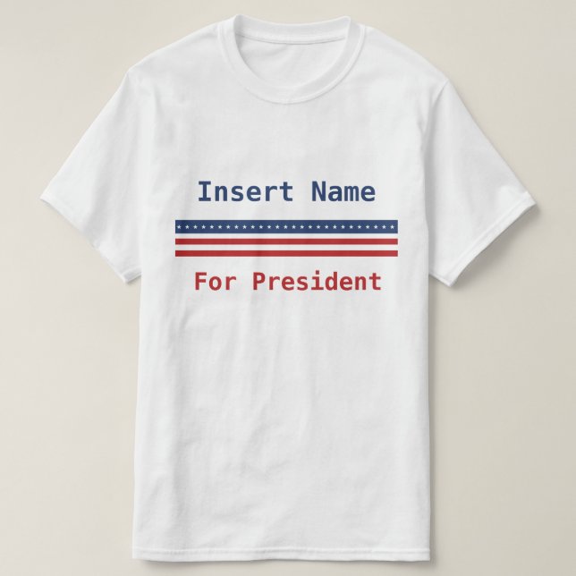 Personifierat för president t-shirt (Design framsida)