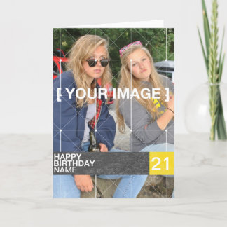 Personifierat fotofödelsedagkort kort