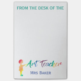 Personifierat från det färgrika skrivbordet av post-it block