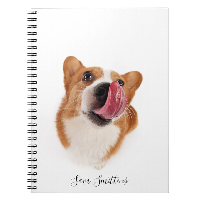 Personifierat/gulligt Corgifoto Anteckningsbok (Framsidan)