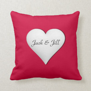 Personifierat hjärtformade kudde